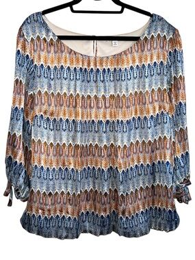 𝐃𝐑𝐄𝐒𝐒 𝐁𝐀𝐑𝐍 | COLORFUL SUMMER KEYHOLE BACK BLOUSE TOP